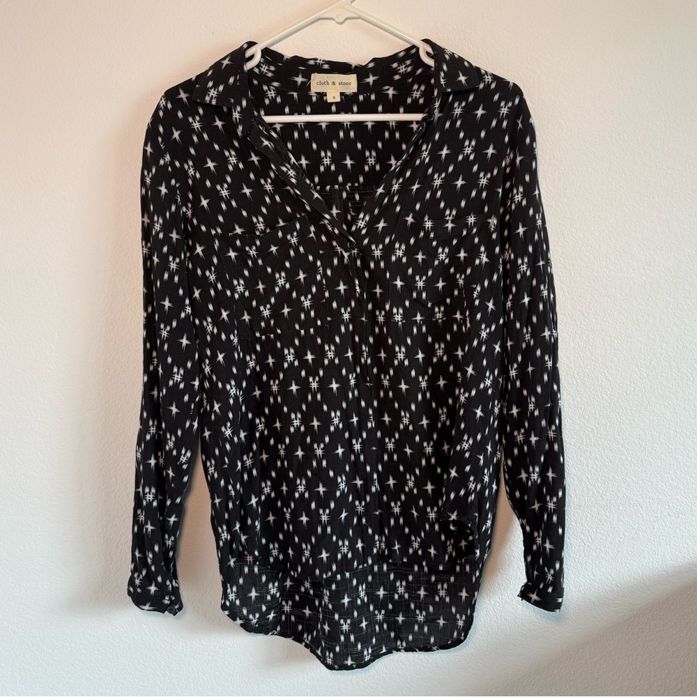 Cloth & Stone Women’s Kasuri Hipster Blouse‎ Size Small